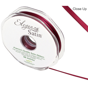 Eleganza Double Faced Satin 3mm X 50m Burgundy No.17
