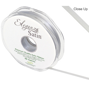 Eleganza Double Faced Satin 3mm X 50m Silver No.24