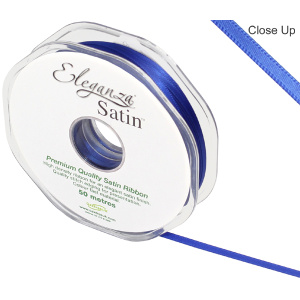Eleganza Double Faced Satin 3mm X 50m Royal Blue No.18