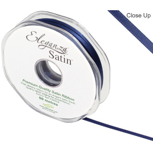 Eleganza Double Faced Satin 3mm X 50m Midnight Blue No.19