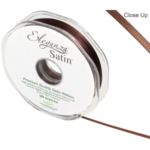 Eleganza Double Faced Satin 3mm X 50m Chocolate No.58