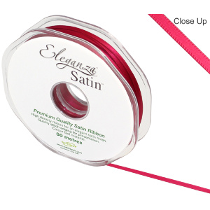 Eleganza Double Faced Satin 3mm X 50m Deep Cerise No.30