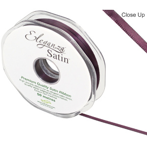 Eleganza Double Faced Satin 3mm X 50m Aubergine No.32