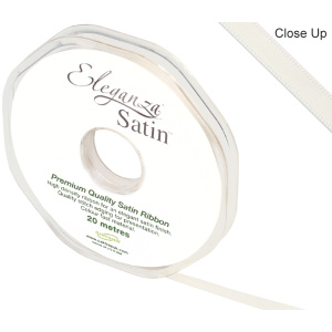 Eleganza Double Faced Satin 6mm X 20m Ivory No.61