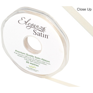 Eleganza Double Faced Satin 6mm X 20m Cream No.62