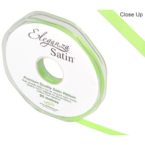 Eleganza Double Faced Satin 6mm X 20m Lime Green No.14