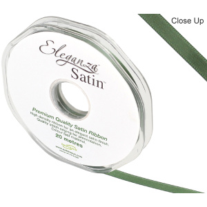 Eleganza Double Faced Satin 6mm X 20m Sage Green No.51
