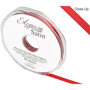 Eleganza Double Faced Satin 6mm X 20m Red No.16