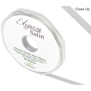 Eleganza Double Faced Satin 6mm X 20m Silver No.24