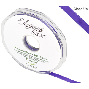 Eleganza Double Faced Satin 6mm X 20m Purple No.36