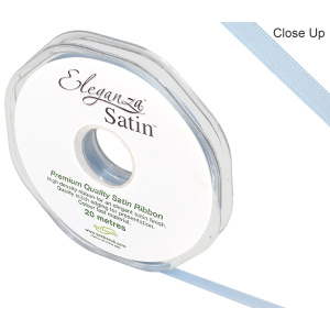 Eleganza Double Faced Satin 6mm X 20m Lt. Blue No.25