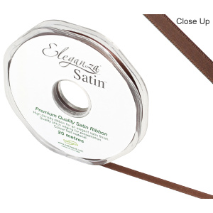 Eleganza Double Faced Satin 6mm X 20m Chocolate No.58
