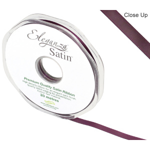 Eleganza Double Faced Satin 6mm X 20m Aubergine No.32