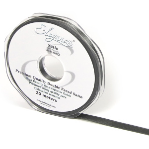 Eleganza Double Faced Satin 6mm X 20m Graphite No.91