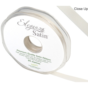 Eleganza Double Faced Satin 10mm X 20m Ivory No.61
