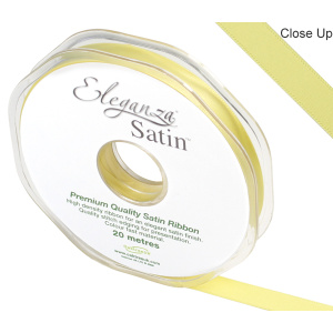 Eleganza Double Faced Satin 10mm X 20m Pale Yellow No.10