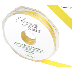 Eleganza Double Faced Satin 10mm X 20m Yellow No.11