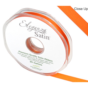 Eleganza Double Faced Satin 10mm X 20m Orange No.04