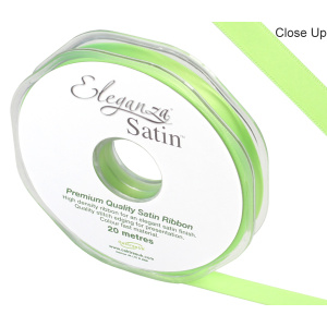 Eleganza Double Faced Satin 10mm X 20m Lime Green No.14