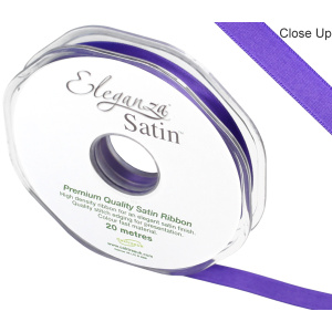 Eleganza Double Faced Satin 10mm X 20m Purple No.36