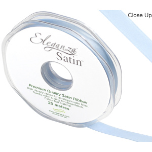 Eleganza Double Faced Satin 10mm X 20m Lt. Blue No.25