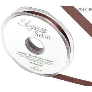 Eleganza Double Faced Satin 10mm X 20m Chocolate No.58
