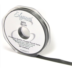 Eleganza Double Faced Satin 10mm X 20m Graphite No.91