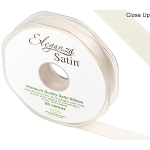 Eleganza Double Faced Satin 15mm X 20m Ivory No.61
