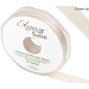 Eleganza Double Faced Satin 15mm X 20m Cream No.62