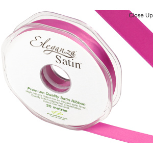 Eleganza Double Faced Satin 15mm X 20m Cerise No.29