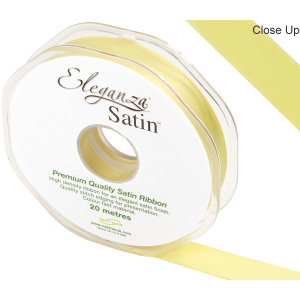 Eleganza Double Faced Satin 15mm X 20m Pale Yellow No.10