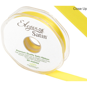 Eleganza Double Faced Satin 15mm X 20m Yellow No.11