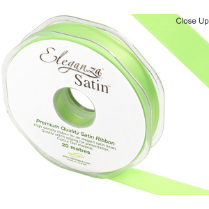 Eleganza Double Faced Satin 15mm X 20m Lime Green No.14