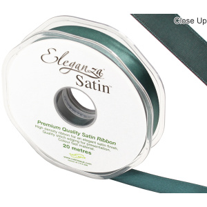 Eleganza Double Faced Satin 15mm X 20m Green No.50