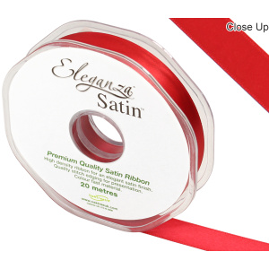 Eleganza Double Faced Satin 15mm X 20m Red No.16