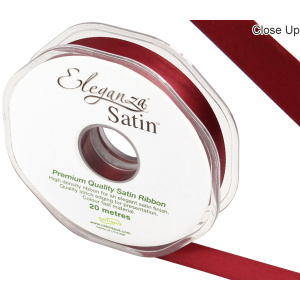 Eleganza Double Faced Satin 15mm X 20m Claret No.31