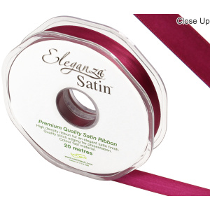 Eleganza Double Faced Satin 15mm X 20m Burgundy No.17