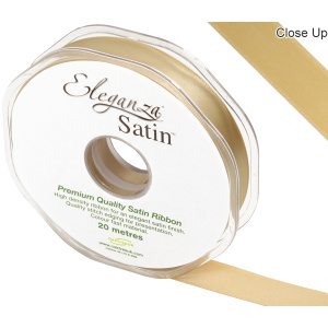 Eleganza Double Faced Satin 15mm X 20m Gold No.35