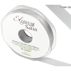 Eleganza Double Faced Satin 15mm X 20m Silver No.24