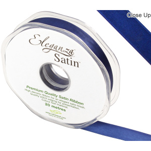 Eleganza Double Faced Satin 15mm X 20m Midnight Blue No.19