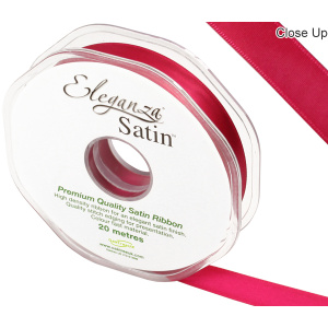 Eleganza Double Faced Satin 15mm X 20m Deep Cerise No.30