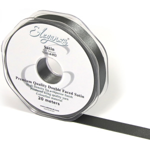 Eleganza Double Faced Satin 15mm X 20m Graphite No.91