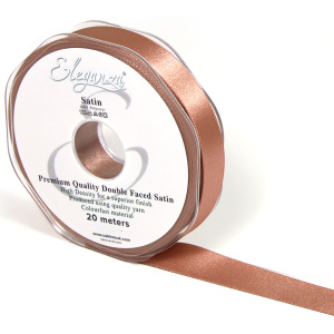 Eleganza Double Faced Satin 15mm X 20m Deep Rose Gold No.88