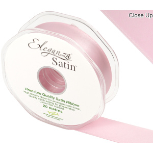 Eleganza Double Faced Satin 25mm X 20m Lt Pink No.21