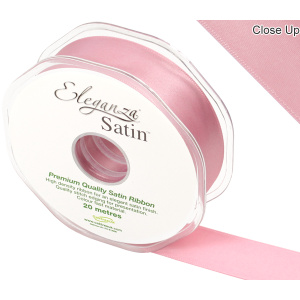 Eleganza Double Faced Satin 25mm X 20m Classic Pink No.07