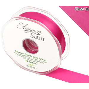 Eleganza Double Faced Satin 25mm X 20m Fuchsia No.28