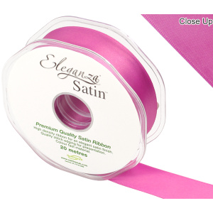 Eleganza Double Faced Satin 25mm X 20m Cerise No.29