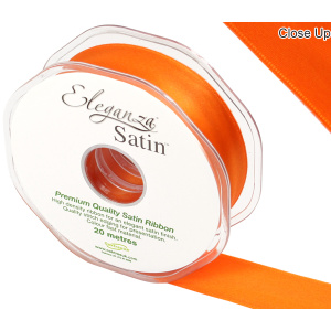 Eleganza Double Faced Satin 25mm X 20m Orange No.04