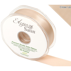 Eleganza Double Faced Satin 25mm X 20m Champagne Gold No.64
