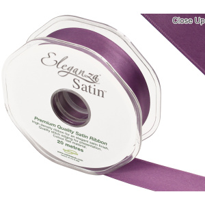Eleganza Double Faced Satin 25mm X 20m Damson No.48